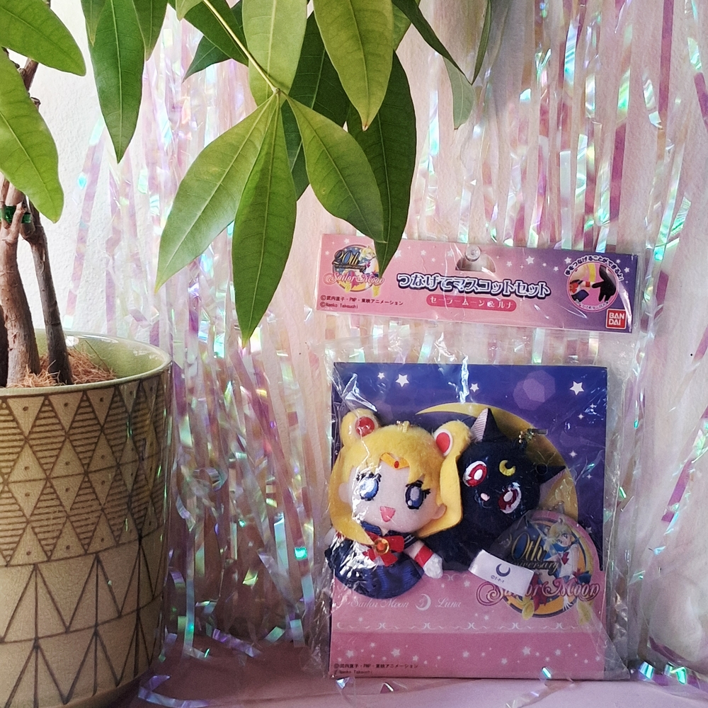 Sailor Moon & Luna Mascot Keychain Set by Bandai
